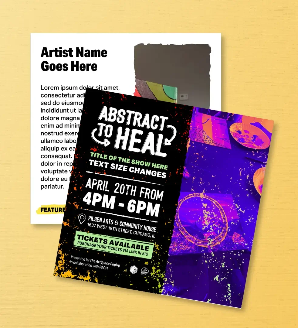 Mockup of social media event posts