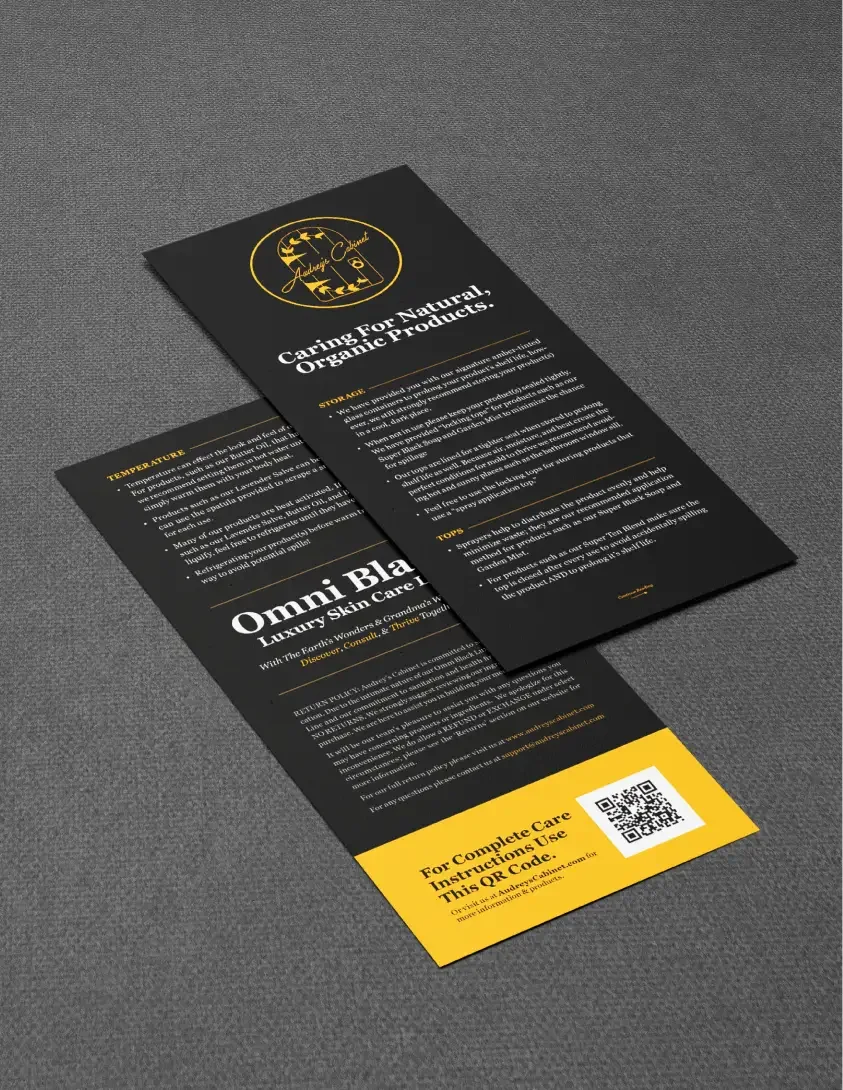 Mockup of Omni Black 'Everything Set' box insert