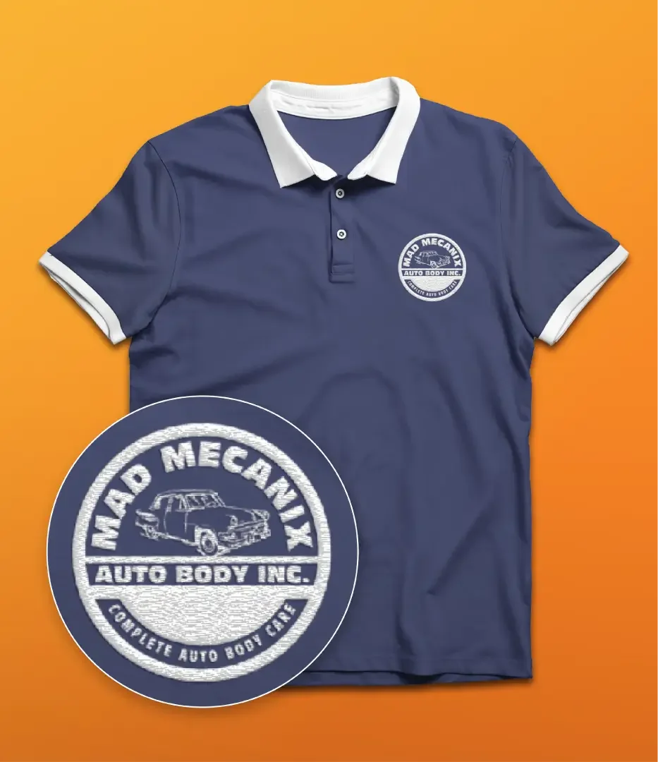 Mad Mecanix employee uniform mockup