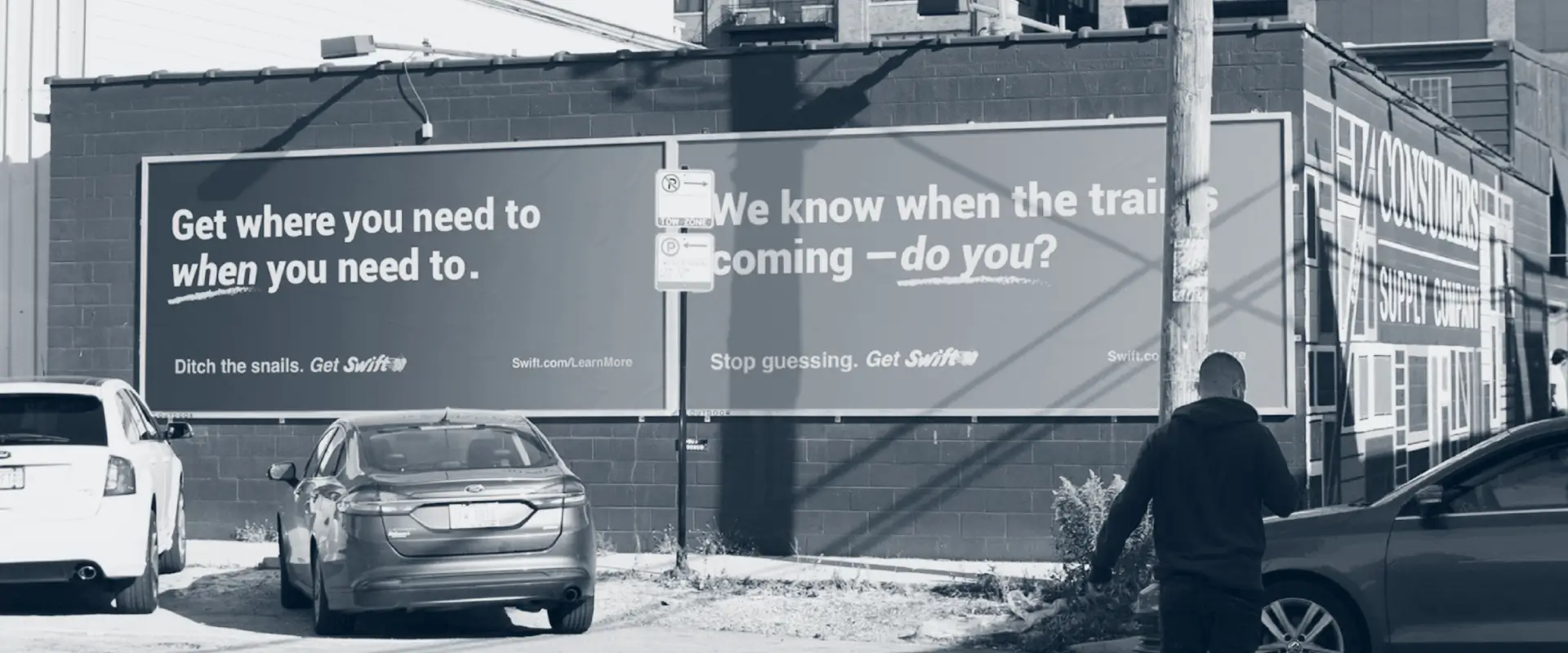 Mockup of billboard from Swift marketing campaign
