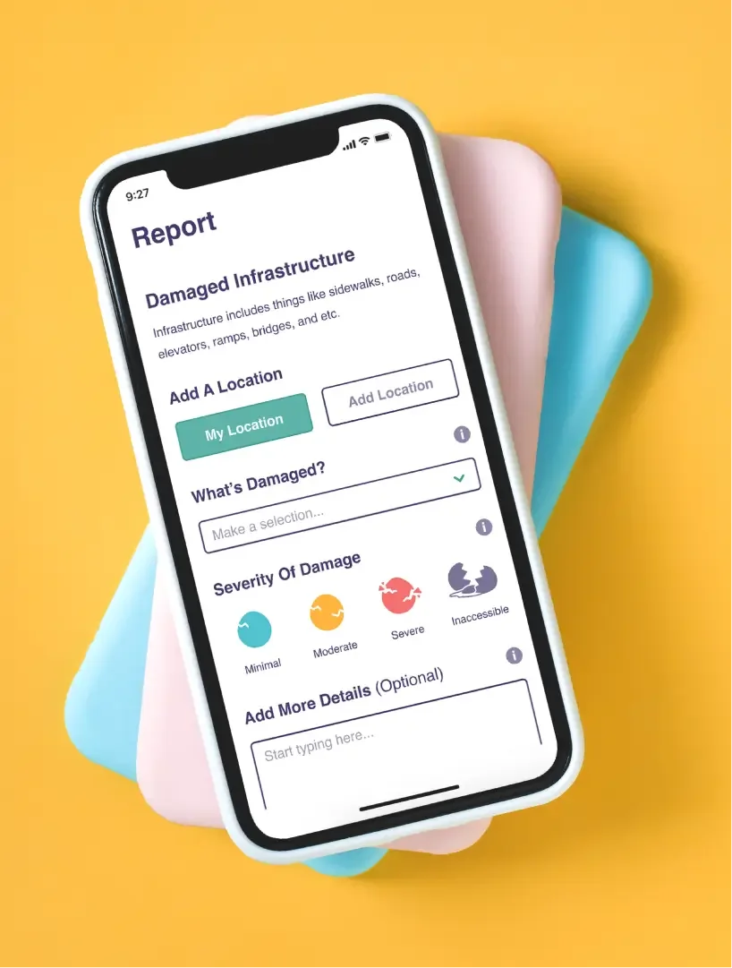 Mockup of Swift app report function